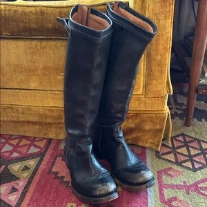 Ash boots, size 36.5, black leather, zipper, knee high
